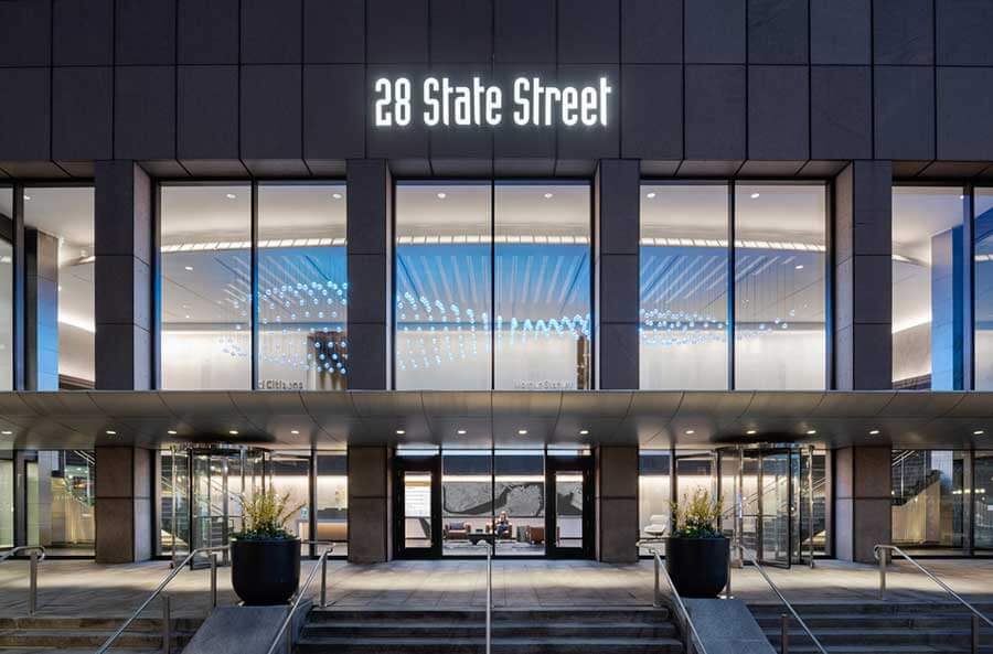 28 State Street building, street level view